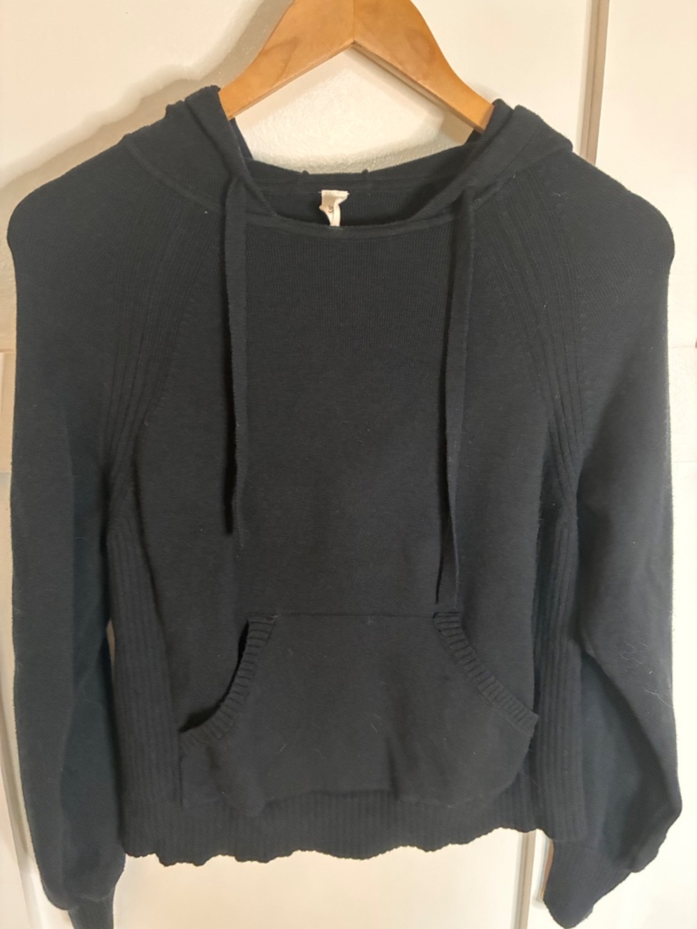 Anthropologie Daily Practice black Racing sweater hoodie